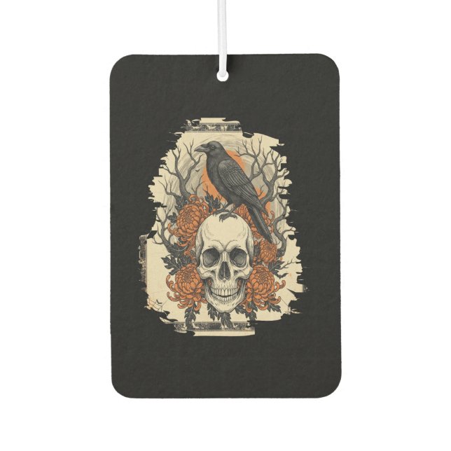 Halloween Skull Car Air Freshener (Front)