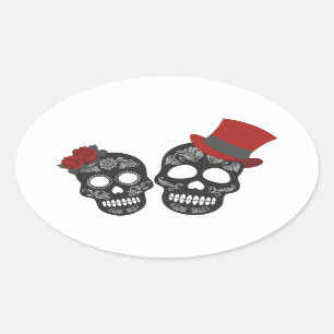 Halloween Skull Classic Round Sticker