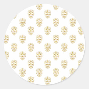 Halloween Skull Classic Round Sticker