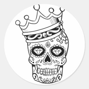 Halloween Skull Classic Round Sticker