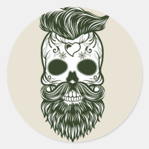 Halloween Skull Classic Round Sticker