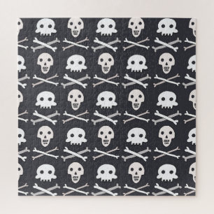 Halloween Skull Colourful Pattern Jigsaw Puzzle