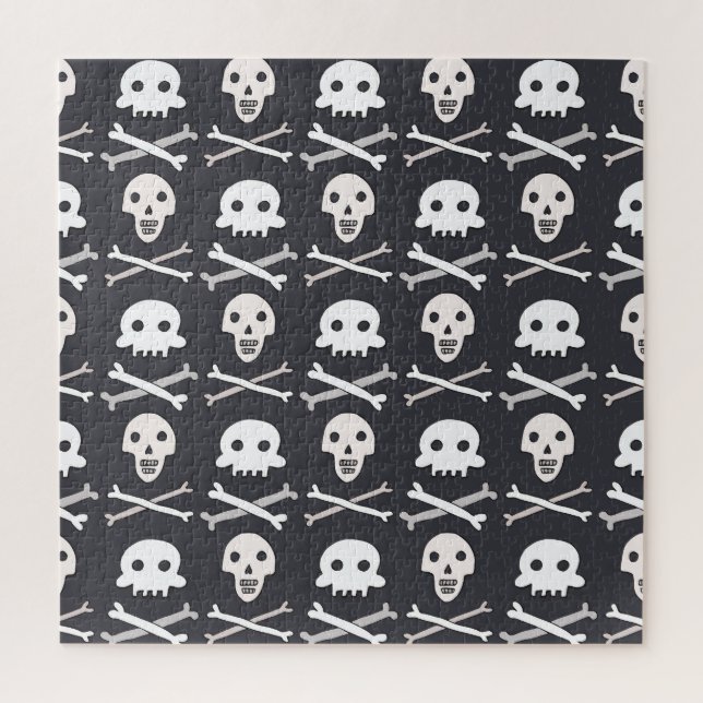 Halloween Skull Colourful Pattern Jigsaw Puzzle (Vertical)