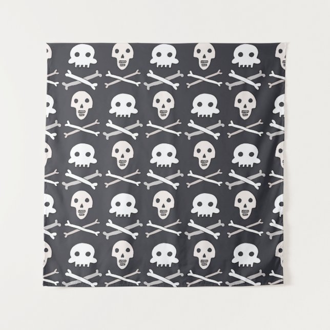 Halloween Skull Colourful Pattern Tapestry (Front)