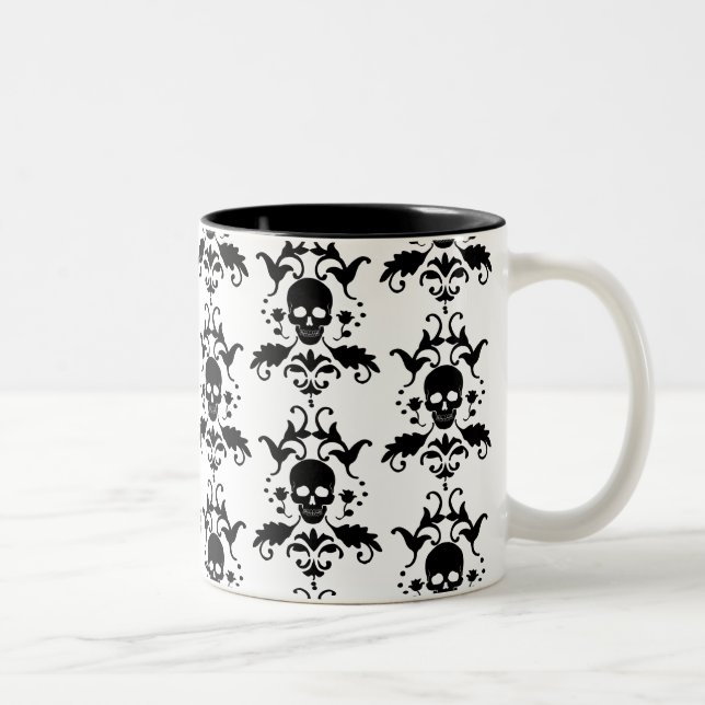 Halloween Skull Damask mug (Right)