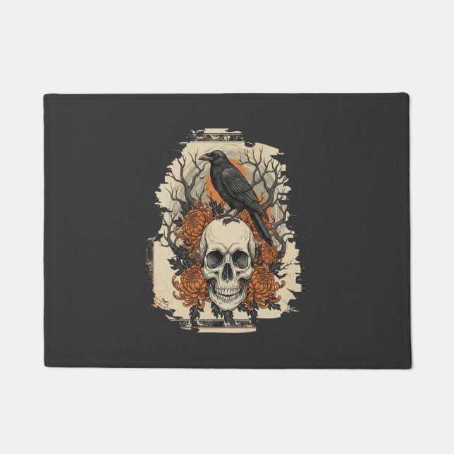 Halloween Skull Doormat (Front)
