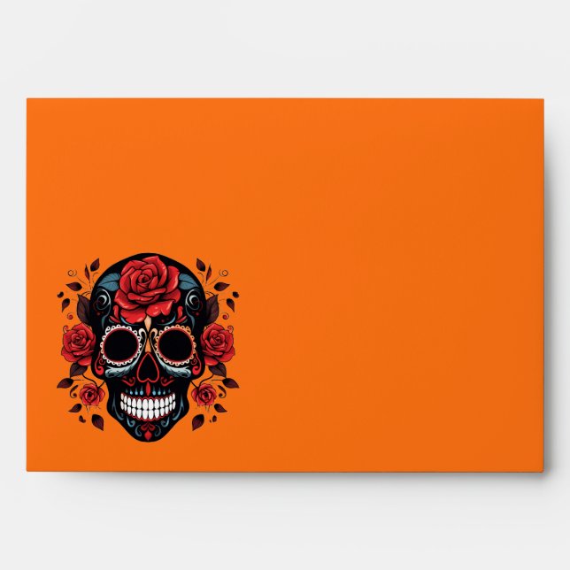 Halloween Skull Envelope (Front)