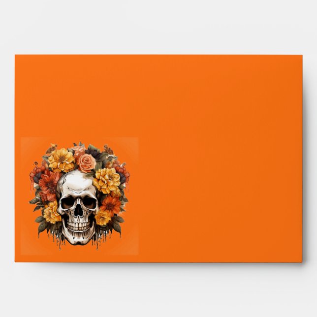 Halloween Skull Envelope (Front)