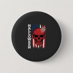 Halloween Skull Flag Vector Design_1 6 Cm Round Badge