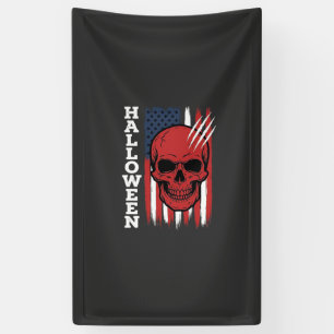 Halloween Skull Flag Vector Design_1 Banner