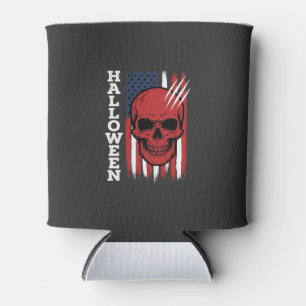 Halloween Skull Flag Vector Design_1 Can Cooler