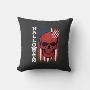Halloween Skull Flag Vector Design_1 Cushion