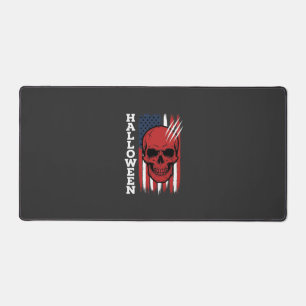 Halloween Skull Flag Vector Design_1 Desk Mat