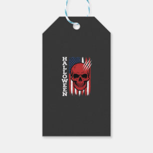 Halloween Skull Flag Vector Design_1 Gift Tags