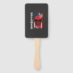 Halloween Skull Flag Vector Design_1 Hand Fan