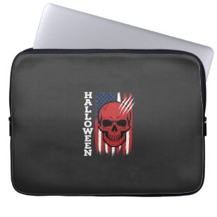 Halloween Skull Flag Vector Design_1 Laptop Sleeve