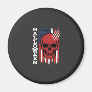 Halloween Skull Flag Vector Design_1 Magnet