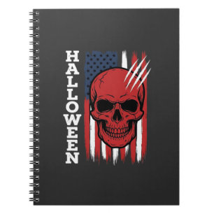 Halloween Skull Flag Vector Design_1 Notebook