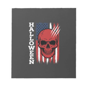Halloween Skull Flag Vector Design_1 Notepad