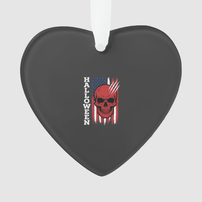 Halloween Skull Flag Vector Design_1 Ornament (Front)