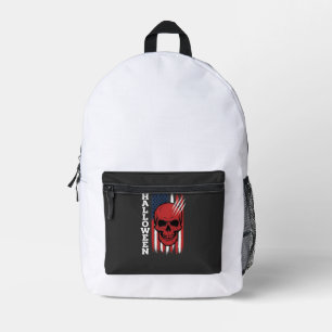 Halloween Skull Flag Vector Design_1 Printed Backpack