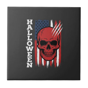 Halloween Skull Flag Vector Design_1 Tile