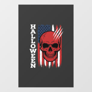 Halloween Skull Flag Vector Design_1 Window Cling
