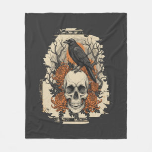 Halloween Skull Fleece Blanket