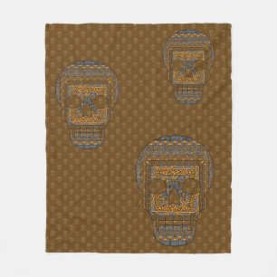 Halloween Skull Fleece Blanket