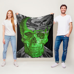 Halloween Skull Fleece Blanket