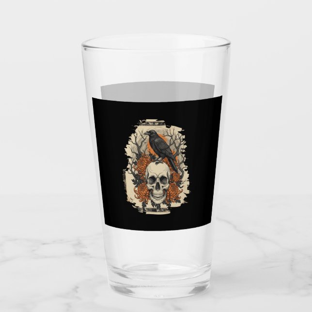 Halloween Skull Glass (Front)
