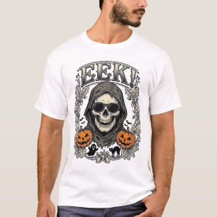 Halloween Skull Graphic Vintage Engraving Shirt Ar