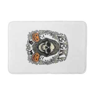 Halloween Skull Graphic Vintage Engraving Shirt Ar Bath Mat