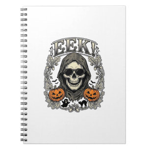 Halloween Skull Graphic Vintage Engraving Shirt Ar Notebook