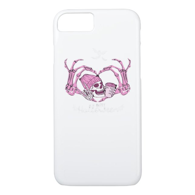 Halloween Skull Heart Hands Skeleton Beanie Design Case-Mate iPhone Case (Back)