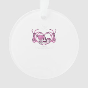 Halloween Skull Heart Hands Skeleton Beanie Design Ornament