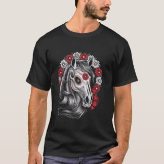 Halloween Skull Horse for men Women T Shirt