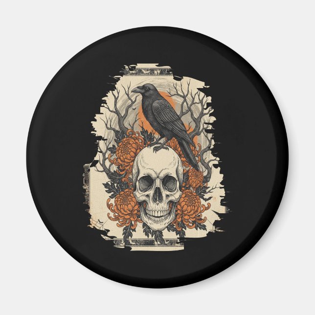 Halloween Skull Magnet (Front)