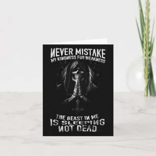 Halloween Skull Mistake Kindness For Weakness Card