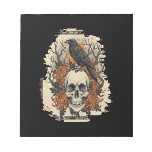 Halloween Skull Notepad