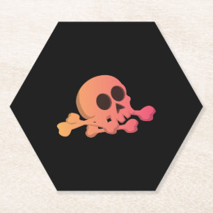 Halloween Skull Paper Coaster
