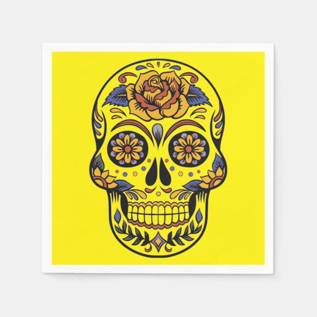 Halloween Skull Paper Napkin (Front)