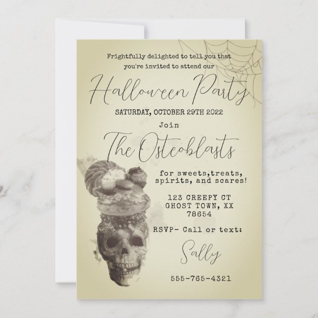 Halloween Skull Party Invitation (Front)