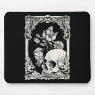Halloween Skull Pastel Goth Flower Gothic Floral C Mouse Mat