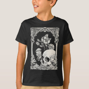 Halloween Skull Pastel Goth Flower Gothic Floral C T-Shirt