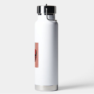 Halloween Skull Patriotic Vintage Scary Flag_1 Water Bottle