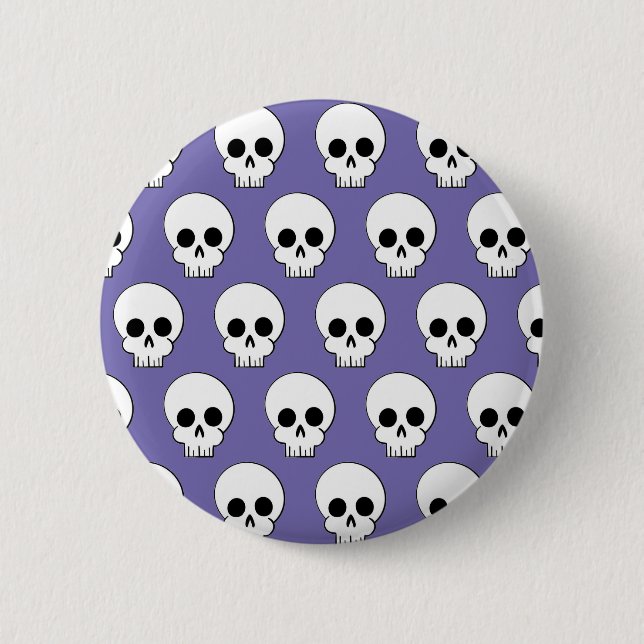 Halloween Skull Pattern 6 Cm Round Badge (Front)