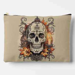 Halloween,Skull Pattern, Candlelight Calavera, Accessory Pouch