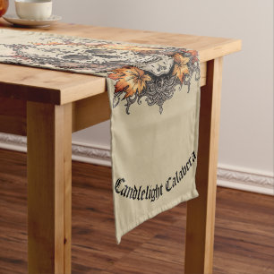 Halloween,Skull Pattern, Candlelight Calavera, Medium Table Runner