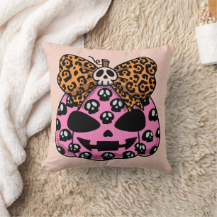 Halloween, Skull Pattern, Face Pumpkin Cushion